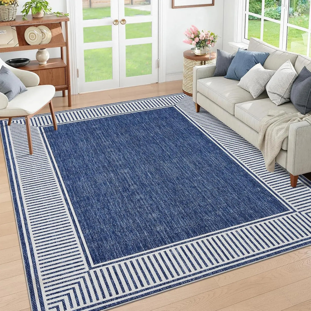 Living Room 9x12 Modern Bordered Accent Foldable