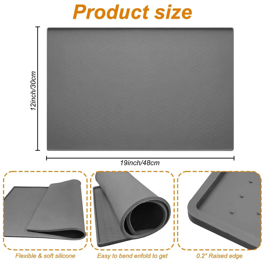 Silicone Ice Maker And Mat 19x12 Inches for Countertop