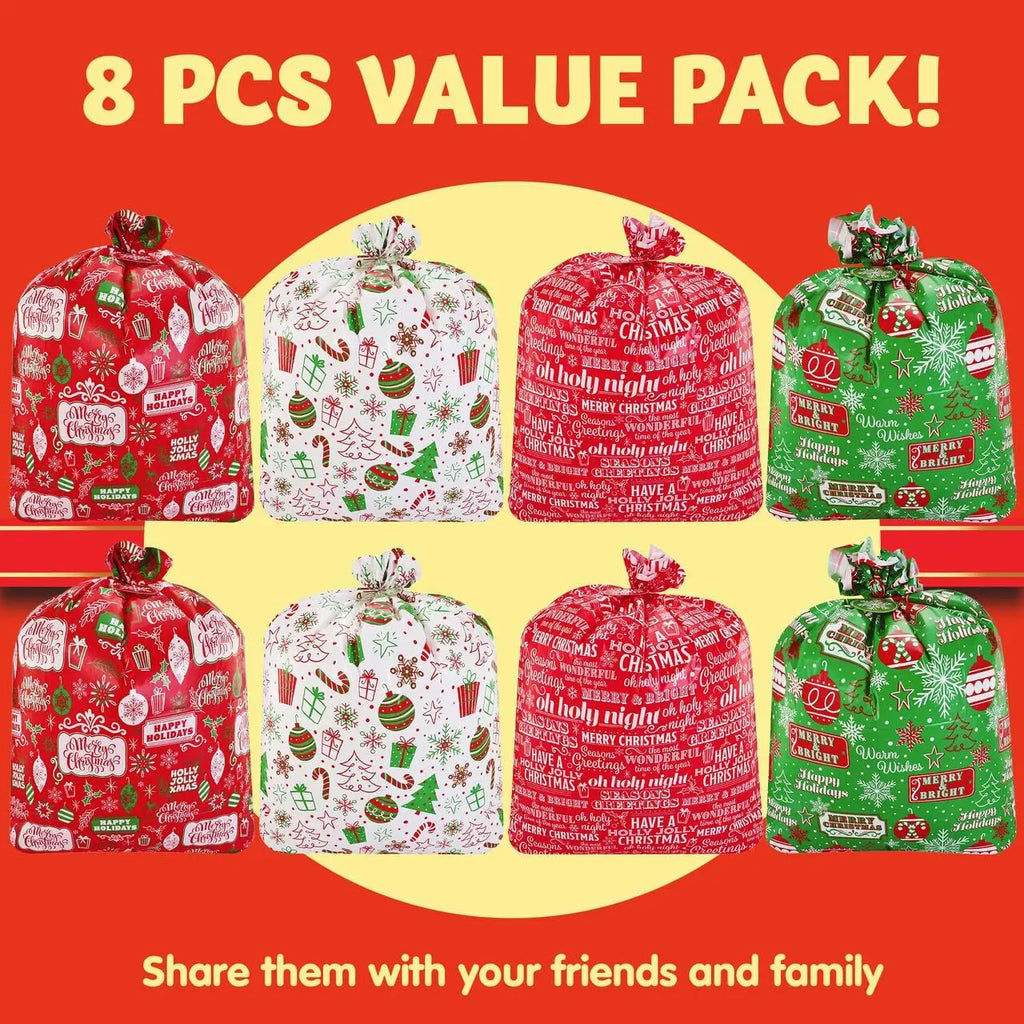 8 Jumbo Goody Gift Bag 44” X 36” With Gift Tags