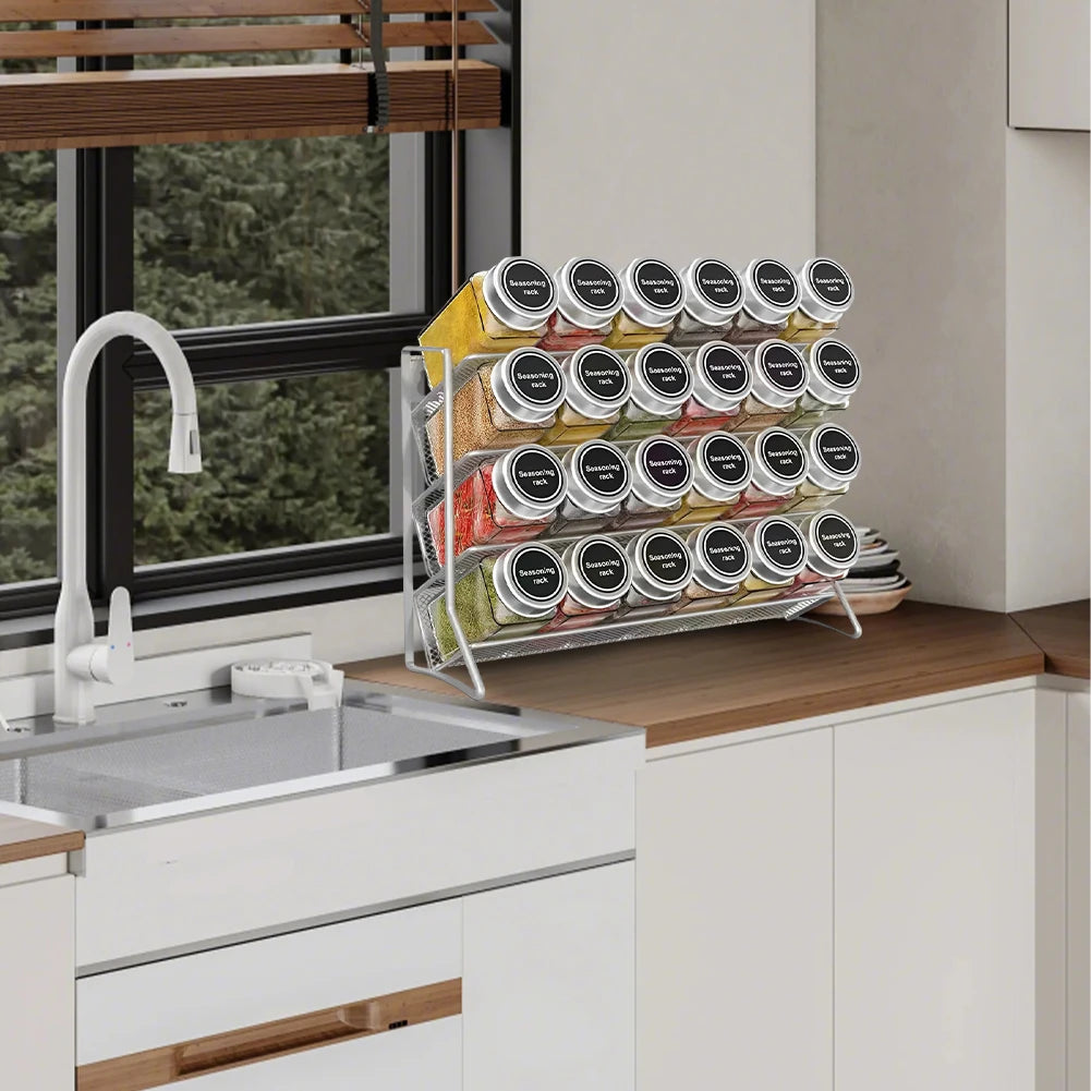 4 Tier Spice Jar Rack