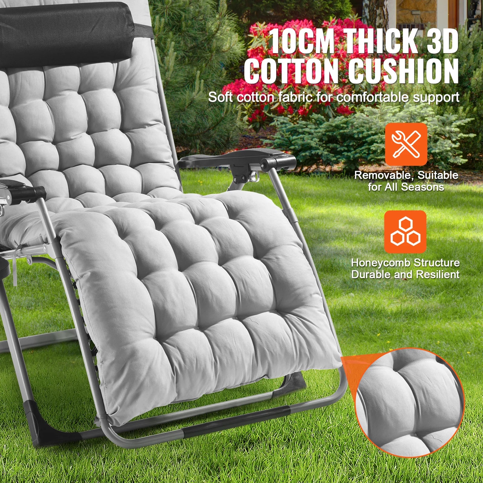 Zero Gravity Recliner Lounge Chair Adjustable Footrest Cupholder