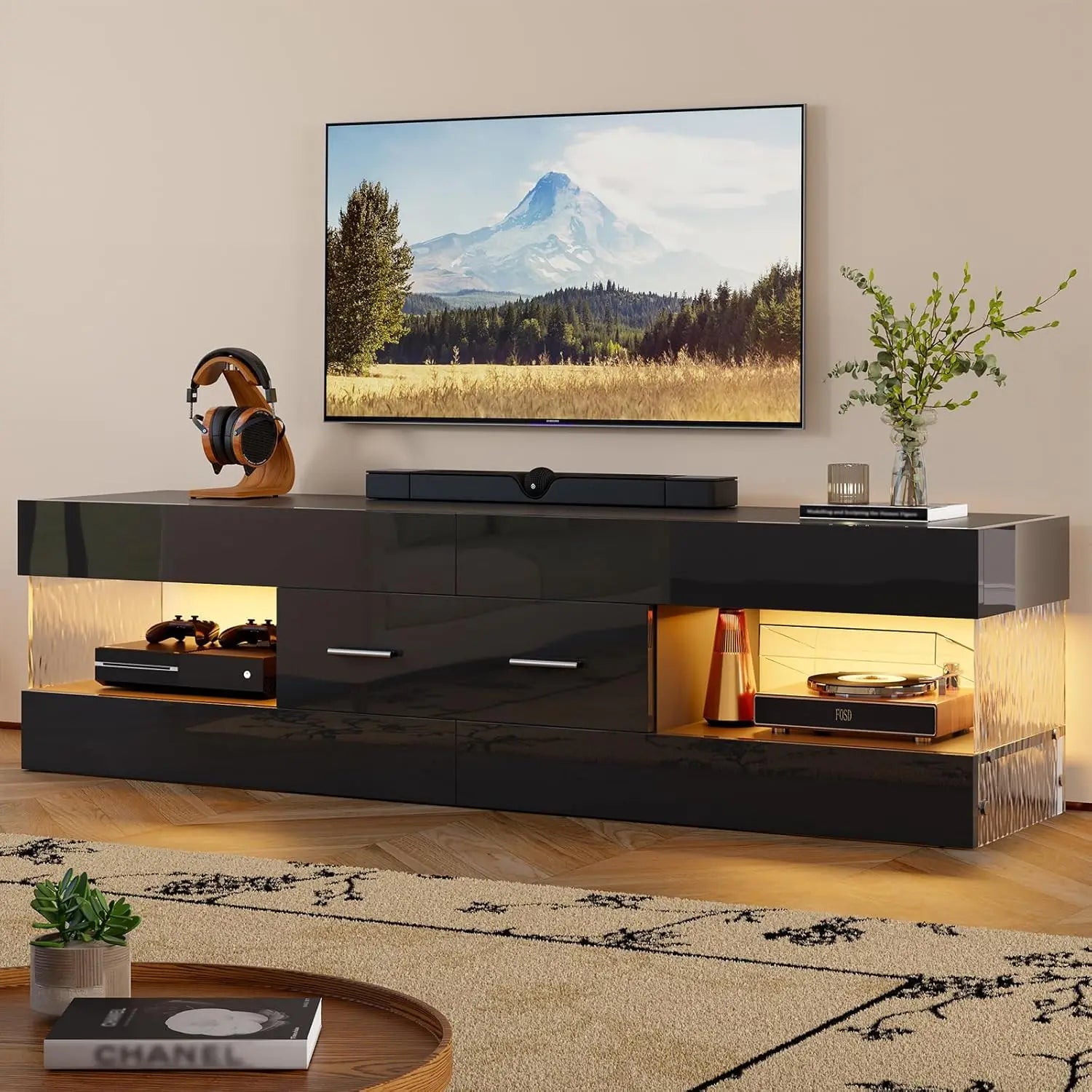 TV Stand For 55/60/65 Inch High Gloss