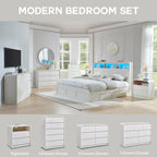 25" Nightstand with Charging Station, 23.6 "Wide